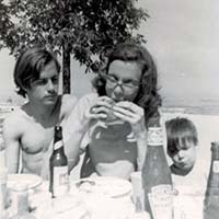 John Robinson, Ruth Anne, and Aaron at Terry Andre State Park, Wisconsin
